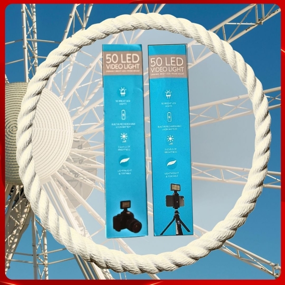 Cell Phone LED Ring Video LIGHT DIMMABLE BRIGHT 50 LEDS Portable IPHONE Android - Picture 4 of 4